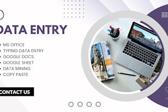 do data entry, mining, ms office, typing and copy paste work