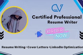 optimize professional cv resume update create ats  rewrite cover letter linkedin