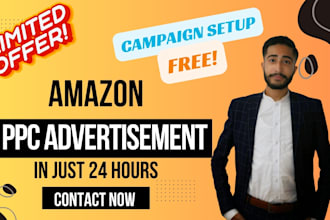 setup optimize and manage amazon sponsored ads PPC campaign advertising