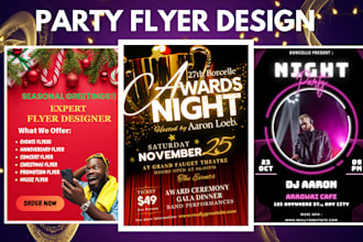 do party, event, nightclub, concert, christmas, sport, church, school flyer