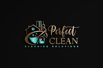 do modern janitorial, commercial, cleaning services, pressure wash logo