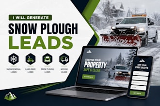 generate snow plough leads snow removal leads lawn care leads moving snow leads