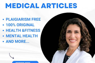 write SEO medical article and blog post for you