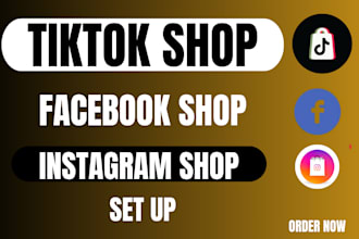 setup facebook shop, tiktok shop, instagram shop, fix tiktok shop, fb tiktok ads
