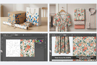 design seamless patterns for textiles and packaging