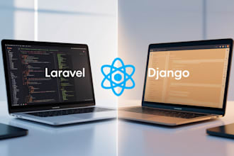 build websites using nodejs,python django or php laravel with react js frontend