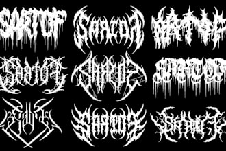 draw black, slam, brutal and death metal logo for your band
