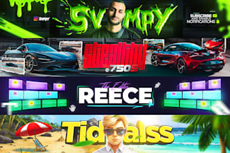 design a perfect youtube banner, channel art