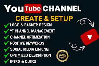 create and setup youtube channel