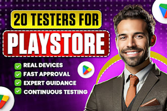 provide 20 testers for google play console closed testing 14 days
