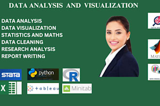 do statistical data analysis and visualizations in spss,python,excel,r,tableau