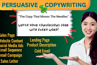 do copywriting for websites, email flows, and social media ads