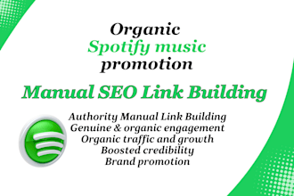 do organic spotify music promotion through SEO link building