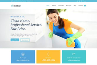 build cleaning service website, office, house cleaning, booking koala website