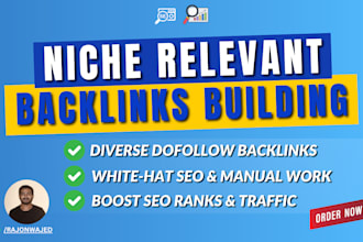 build niche relevant dofollow backlinks manually off page seo