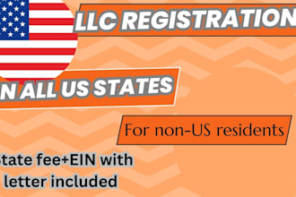 register US llc company for non USA residents, business registration and ein