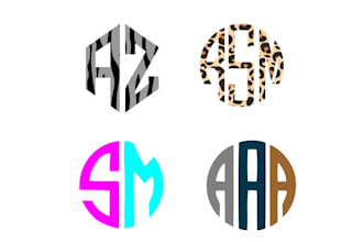 design baseball style monogram logo interlocking letters