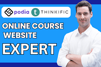 setup learnworlds teachable thinkific katra podia online course website