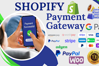 integrate stripe or paypal payment gateway in shopify wordpress and wooecommerce