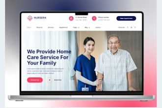 build modern home care website life insurance website medical healthcare website