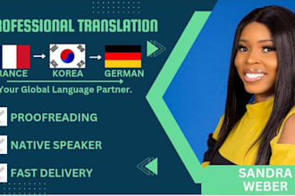 translate from german, japan and korea to english language