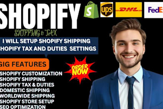 setup shopify shipping and tax, store audit to fix shopify shipping worldwide