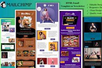 design mailchimp email template or newsletter