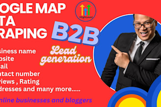 do scrape google map data for lead generation, b2b data extraction