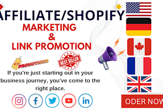 affiliate referral link promotion website promotion shopify clicbank affiliate