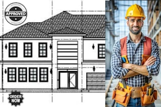 draw foundation plan, floor plan, city permit, framing, and construction drawing