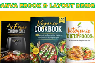 design canva lead magnets, ebook formatting, and layout designs, ebook design