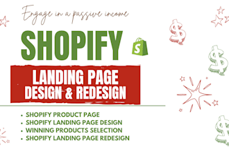 design and redesign shopify landing page