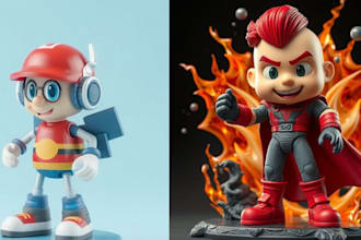 3d toy, action figure, articulated toy, plush toy, 3d model, for 3d printing