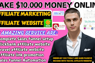create automated travel affiliate marketing website with autoblog passive income