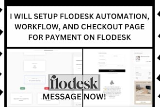 setup flodesk automation, workflow, and checkout page for payment on flodesk
