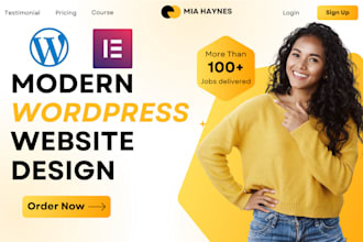 build wordpress website design, rebuild wordpress elementor website woocommerce
