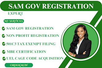 do sam gov, 501c3 nonprofit registration, mbe,wbe, dbe,sdvosb,8a, uei, cage code