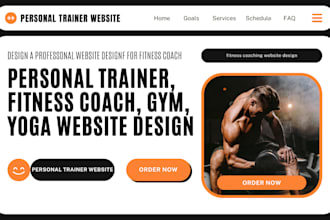 build a website for personal trainer fitness coach gym yoga website