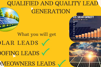 provide you fresh roofing leads homeowners leads and high converting solar leads