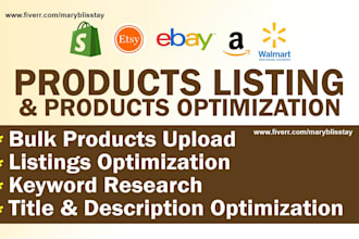 do bulk products listings upload product to shopify amazon ebay etsy walmart