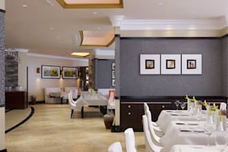 fix 3d commercial building, classic restaurant, retail store design,360 panorama