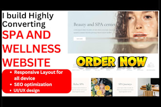 build highly responsive spa and wellness website salon hair extension website