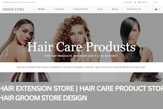 build hair extension website hair care product beard oil nail care shopify store