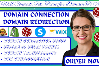 connect, fix, or redirect domain to shopify, godaddy domain to systeme io, wix