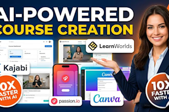 design learnworlds kajabi passion io learnworlds canva ai course video creation
