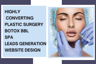 generate facial plastic surgery botox bbl spa breast surgery leads and website