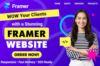 design and build a professional framer website from figma