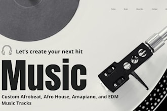 sing and produce afro house, afropop, amapiaono, afrobeat and edm music tracks