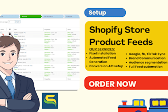 setup shopify product feeds simprosys eggflow multifeed flexify google facebook