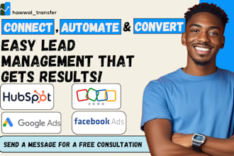 integrate meta facebook google sheet ads  hubspot zoho lead management zapier